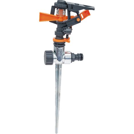 Arroseur de jardin à trois bras avec piquet métallique, orange YM8104D
