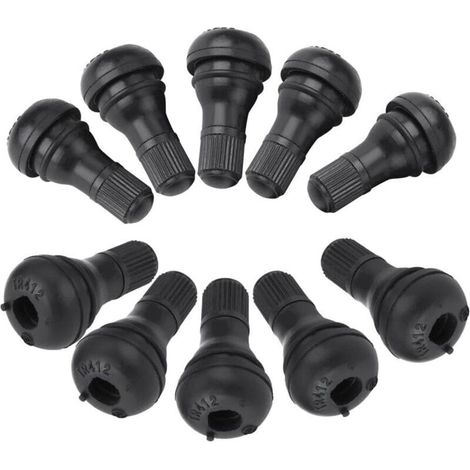 Valvola per ruota di trattore da giardino, valvola TR412, confezione da 10 tappi antipolvere per valvole di pneumatici per auto (1/4)