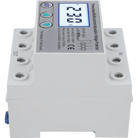 Einstellbarer 3-Phasen-Multifunktions-LCD-Selbstreset STVP-932 230V 400V AC (80A) (1/5)