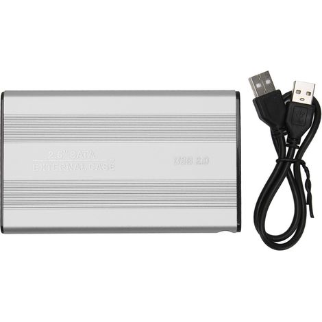 2,5-Zoll-tragbare externe USB-2.0-Festplatte mit 160 GB Speicher, silberfarben, für PC und Reisen, Plug & Play