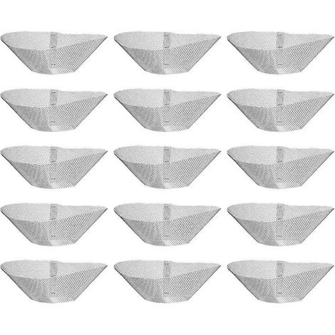 Filtres pour hotte aspirante en acier inoxydable résistants à l'huile, lot de 60. (1/5)