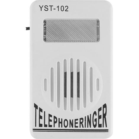 Extra lauter Telefonklingelverstärker mit Blitzlicht, einstellbare Lautstärke von 60 bis 110 dB für Festnetz-/Schnurtelefone, geeignet für Hörgeschädigte (1/5)