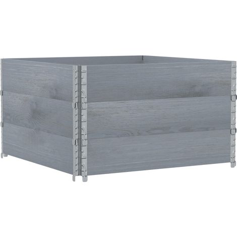 Maison Exclusive - Pflanzkasten Grau 100x100 cm Massivholz Kiefer