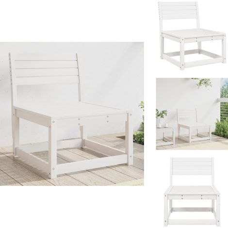 Gartensofa Weiß Massivholz Kiefer - Gartensofa - Holzsessel - Gartenmöbeln - Esszimmertisch - Lounge Möbel (1/5)