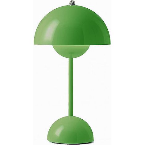 Lampe de table LED en forme de bouton de fleur, veilleuse, lampe de table champignon, style nordique, chevet, bureau, décoration simple, chambre moderne, prise britannique, vert clair (1/4)