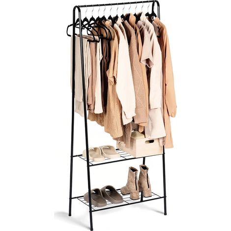 Portant à vêtements métal noir 153 cm