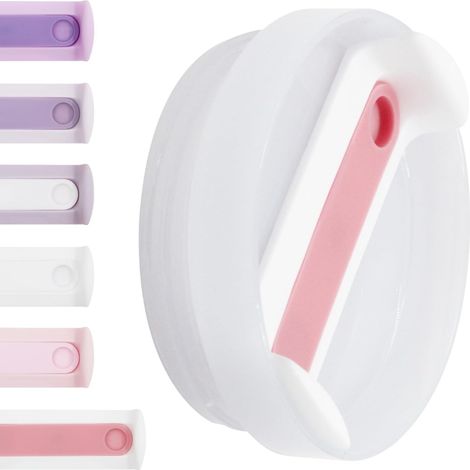Couvercle de rechange 40 oz pour gobelet Stanley Couvercles de rechange économiques pour gobelets Stanley endommagés ou perdus Sans BPA 1 kit d'essai (rose et blanc) (1/5)