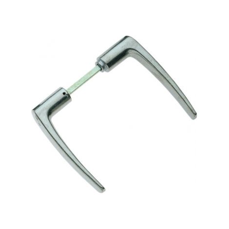 Ouvre&Déco – 2 béquilles de porte extérieure en Aluminium poli carré de 6 mm, CHANTIER