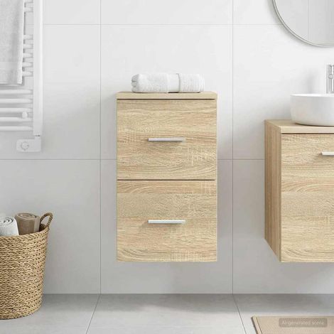 Gabinete de baño intermedio Roble  30 x 44,5 x 50 cm
