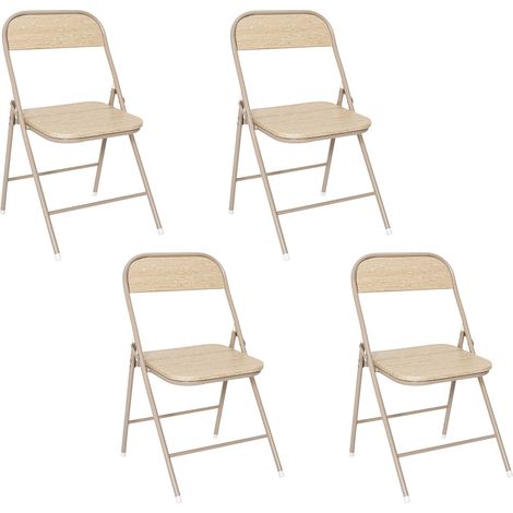 Lot de 4 Chaises - HOME DECO FACTORY - Terra Nova - Pliante - Multicolore (1/5)