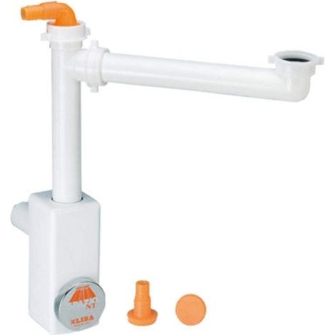Siphon espace 1 NT inspectable pour éviers de cuisine à 1 baignoire sortie Ø50