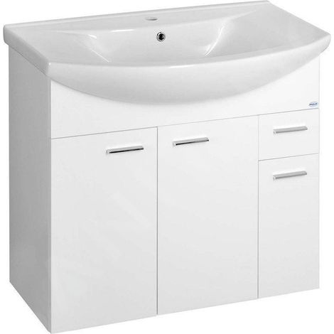 ZOJA Meuble sous-vasque 82,8x74x34,3cm, blanc (1/5)