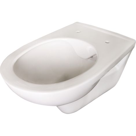 Vaso WC sospeso in ceramica, bianco, SENZA anello di scarico, 3/6L (1/2)
