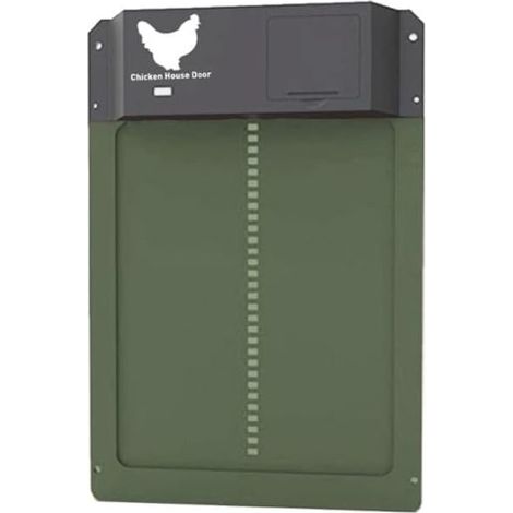 Porte automatique ChickenGuard Premium pour poulailler (verte) (1/4)