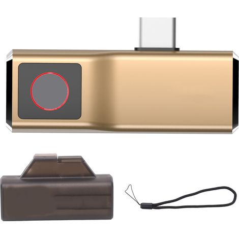 Caméra thermique pour smartphone, plug & play, faible consommation, précise, large zone de détection, caméra thermique infrarouge pour téléphones portables, USB Type-C, or (1/5)