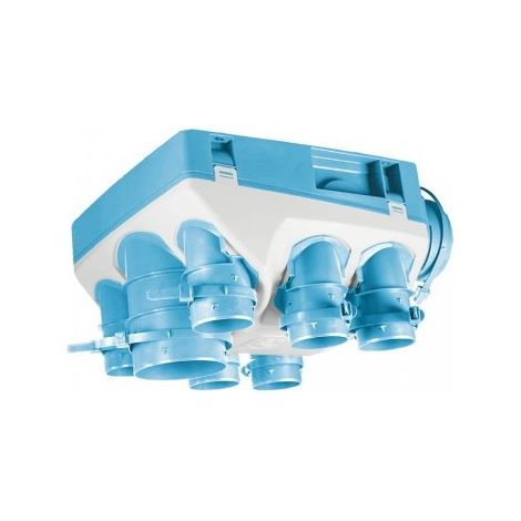 Unelvent – Système de ventilation VMC simple flux hygroréglable – Détection de présence – Consommation 18 W – Montage universel – Pour 6 points sanitaires (1/4)