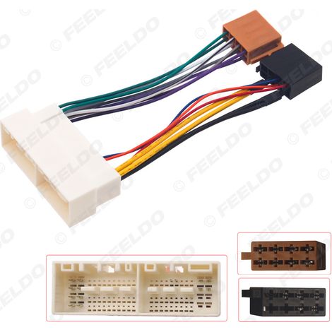 Adaptateur de câble d'alimentation compatible avec les autoradios CD d'origine Kia K2/K3/K4/Hyundai Elantra (conversion CD vers ISO).