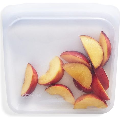 Hochwertiger, wiederverwendbarer, transparenter Silikon-Sandwich-/Snackbeutel (Lebensmittelaufbewahrung) – Langlebig, ofen-, spülmaschinen- und gefriergeeignet, umweltfreundlich und luftdicht.