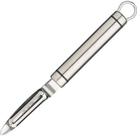 KitchenCraft Professional Pelapatate a Lama Mobile in Acciaio Inox, 21 cm, Colore Argento (1/3)