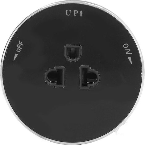 Prise sur rail, adaptateur de prise détachable, universelle, 250 V, ronde, avec voyant lumineux pour prises US et EU