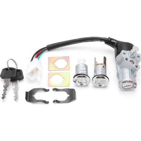 GARRYFIZH Ensemble de verrouillage de commutateur d'allumage 35010-GV4-901 de remplacement pour Honda CH80 Elite 1985-2007