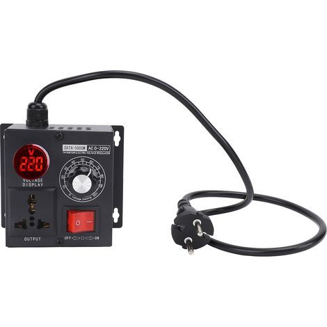 Variateur Thyristor Electronique 5000W avec Affichage LED et Commutateur de Réglage Sans Paliers pour Moteur ou Ventilateur (Entrée 220V, Sortie 10‑220V) (1/5)