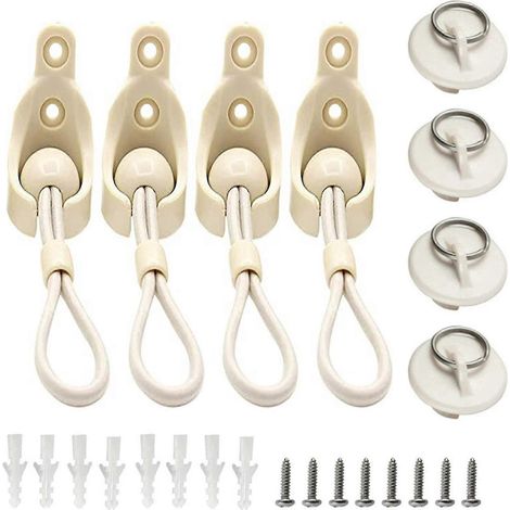 Pièces de rechange avec embouts, kit de tendeurs élastiques universels pour stores et pare-soleil (1/4)