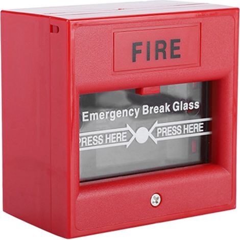 Bouton d'alarme incendie de sécurité avec verre à briser pour sortie d'urgence (1/5)