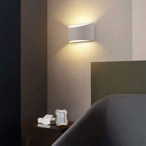 Moderne weiße LED-Wandleuchte für den Innenbereich – geeignet für Wohnzimmer, Schlafzimmer, Flur – 2er-Set, warmweiß (1/5)