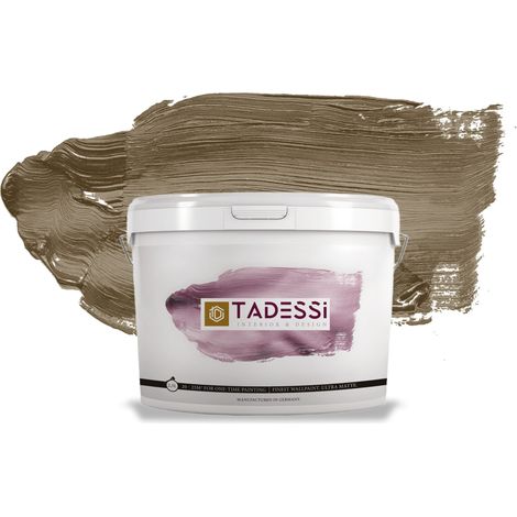 TADESSI Color Vista Wandfarbe Braun - Schoko Mocha - Matte Dispersionsfarbe - Innenfarbe für Wand und Decke