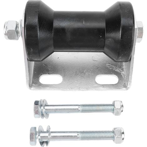Rouleau de remorque de bateau en caoutchouc de 5 pouces, avec support en acier, Kit d'assemblage de quille pour remplacement