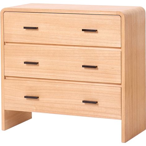 Nordlys - Commode Chambre Scandinave Bois Metal 3 Tiroirs Rangement (1/5)