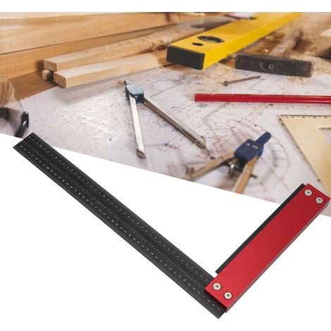 Hochpräziser Winkel aus Aluminiumlegierung, Bohrschablone für die Holzbearbeitung, Schreinerwinkel, Anreißhilfe (1/5)