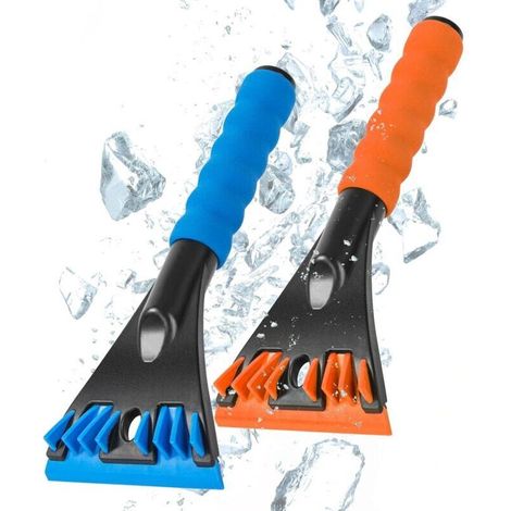 CSPARKV 2 PCS Grattoir Pare Brise Voiture Pas de Rayures Fonctionnalité à Double Face Design Ergonomique Construction Durable Compact et Portable pour Le Grattage de la Glace en Hiver