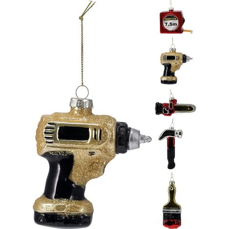 Decorazione pendente a forma di attrezzo 3 x 7 cm modello assortito PERAGA CHRISTMAS