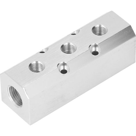 Collecteur d'air à grand débit, bloc pneumatique en aluminium 40 x 40 mm, entrée G1/2, sortie G1/4, SY40-02-3F (1/5)