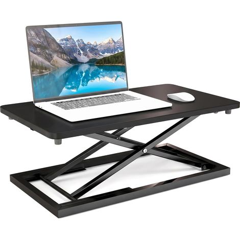 Support de Bureau convertisseur de Debout réglage sur 7 hauteurs portable plateau de 60 x 34 cm charge de 15 kg pour ordinateurs portables convertisseur de bureau (1/5)