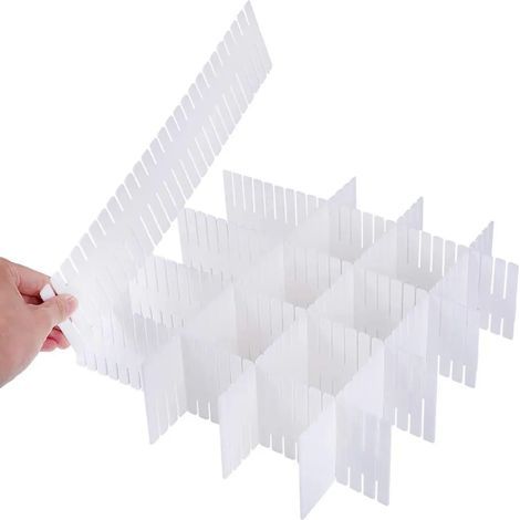 DIY-Schubladenorganizer, verstellbarer Schreibtischorganizer aus Kunststoff, Set mit 7 Schubladeneinsätzen für Kosmetikartikel, perfekte Schubladeneinsätze für Lippenstifte (1/5)