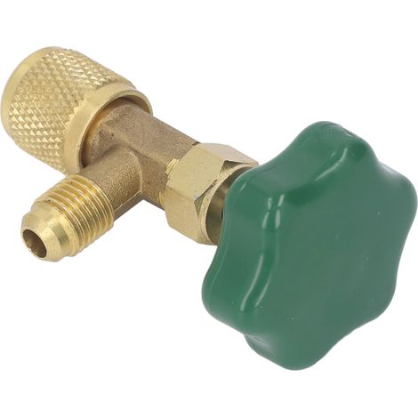Vanne de réfrigérant pour climatisation, en cuivre et ABS, étanche, 1/4 pouce, vanne de réservoir de réfrigérant SAE, pièce de rechange (1/5)