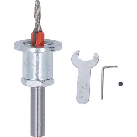 Senkbohrer 8x8x3,5 mm, legierter Stahl, verstellbares Bohrwerkzeug mit Bohrstopp