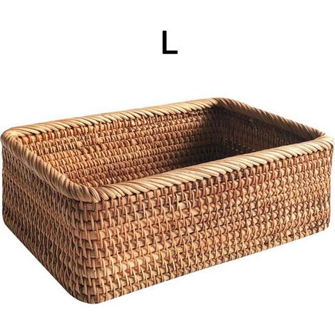 Servierkorb aus Naturrattan – Hausdesign – 25 x 17 x 8 cm – Traditionelle Handwerkskunst – Waschbar (1/5)