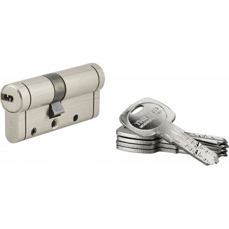 Thirard – Cylindre de serrure Trafic 12 – 30x40mm nickel – 5 clés – Protection anti-arrachement, anti-perçage, anti-casse, 8 goupilles