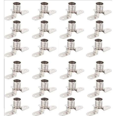Douille E10 pour ampoule – Lot de 24 pièces – Fer ignifuge jusqu'à 230V 200W – Pour expériences électriques et dispositifs scientifiques (1/5)
