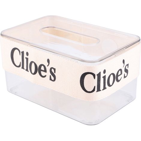 Boîte à mouchoirs faite maison avec grande ouverture, boîte à mouchoirs transparente à faire soi-même avec sangle pour bureau et restaurant (1/5)