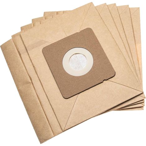 vhbw 5x sacchetto compatibile con Moulinex Accessimo, Compacteo, Mini Space aspirapolvere - carta, 16,7cm x 17,6cm, color sabbia