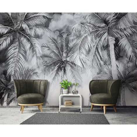Vlies Fototapete Palmen 400x280 cm, Tapeten, für Wohn und Schlafzimmer, Vliestapete Wandtapete Tapete 3D Effekt- inkl. Kleister - Tropisch Botanisch Natur, WallArena (1/4)