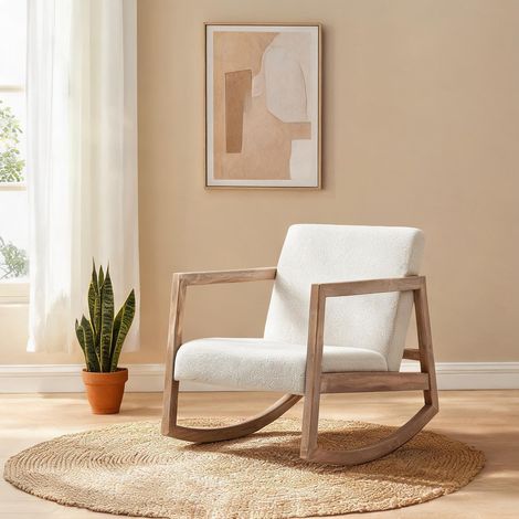 Fauteuil crème en others 60 x 81 x 71 cm (1/5)