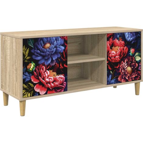 TV-Schrank KIEL 102 x 33 x 50 cm Sonoma Holzwerkstoff vidaXL (1/5)