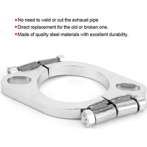 Flange d'échappement acier 63mm plat ovale, pièce de réparation et remplacement (1/5)
