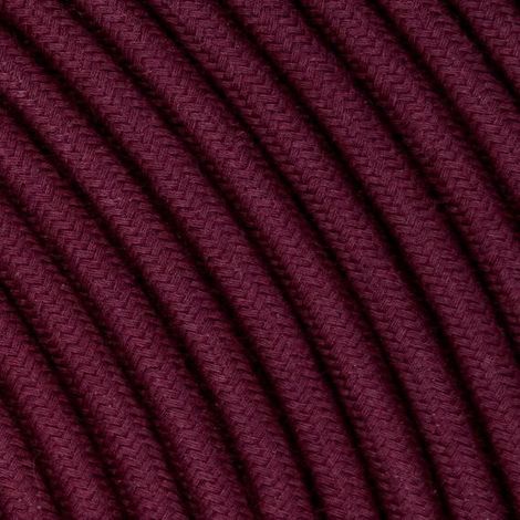 Fil Électrique Tissu Violet Aubergine 2x0,75mm² - Câble Électrique Textile de Qualité
